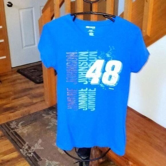 Nascar Vintage Graphic Sz. M Blue Jimmie Johnson "48" Racing SS T-shirt - Picture 1 of 7